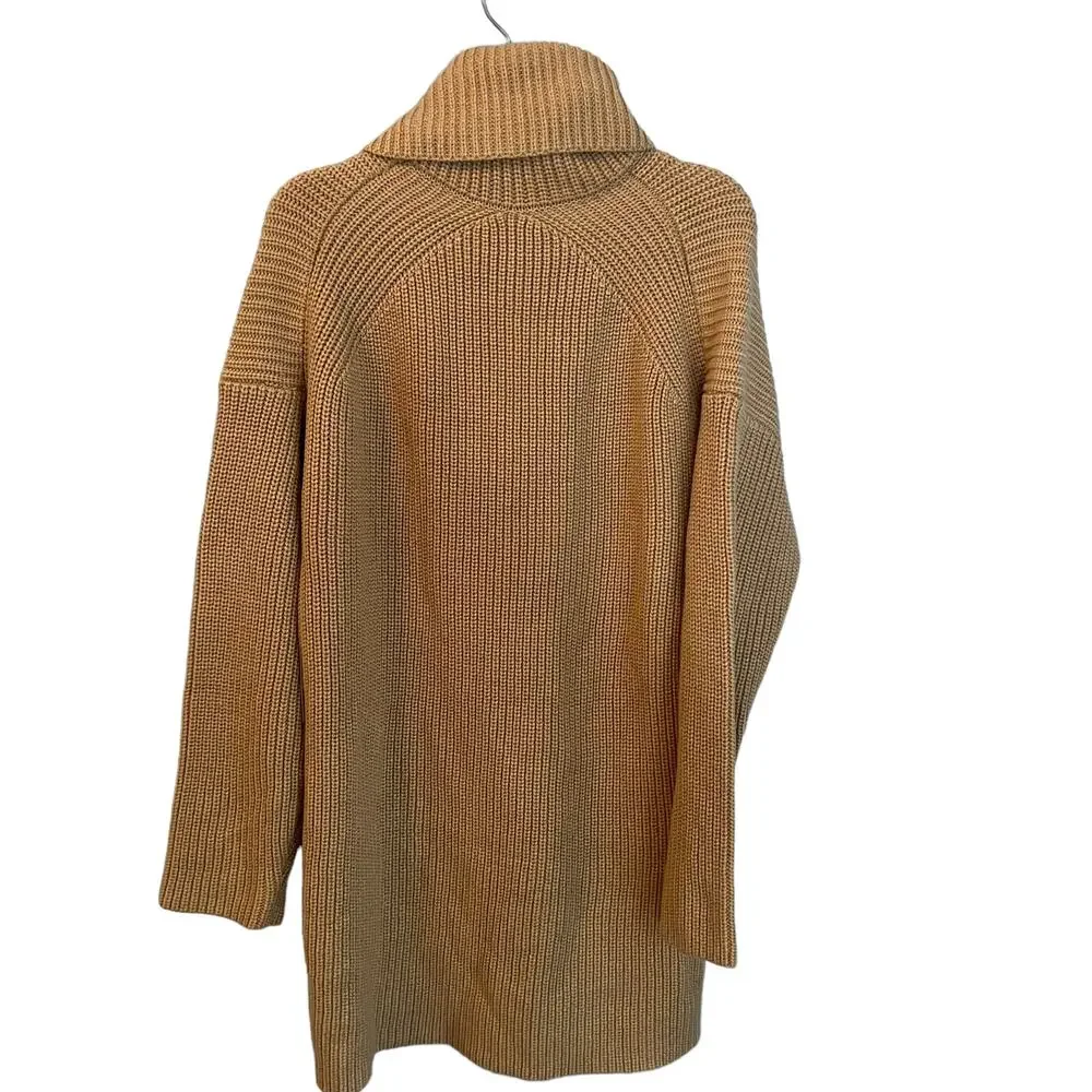 NEW WAYF Turtleneck Sweater Dress Long Sleeves Camel Size XS